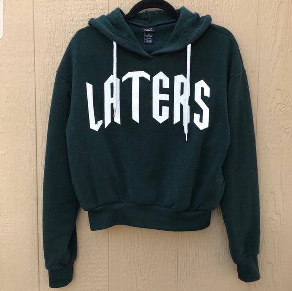 LATERS HATER rue21 cropped hoodie MEDIUM - Picture 4 of 4